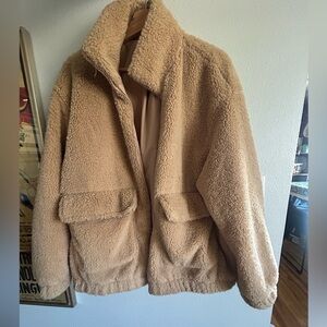 Cozy Tan Sherpa Jacket